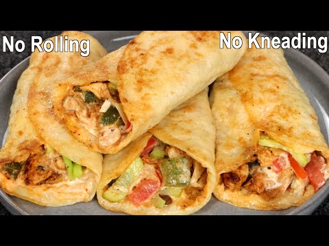 Never have I ever eaten such delicious chicken wrap recipe ! Chicken crepes Shawarma wrap