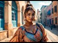 AI Generated Curvy Indian Model Fashion Week Photography In Bright Colors