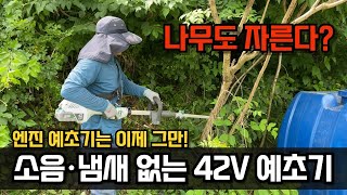 소음 냄새 없이 시원하게! 강력한 42V 나리온 충전 무선 예초기 추천