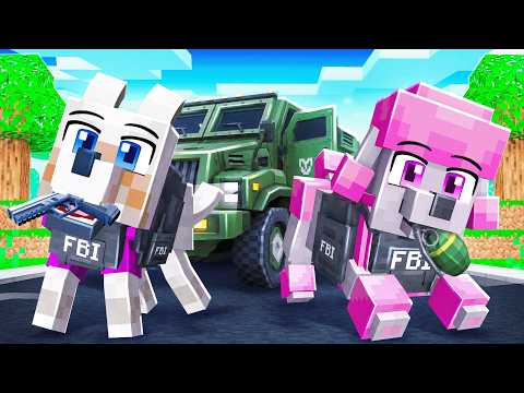 Dash and Anne Became SWAT DOGS In Minecraft!