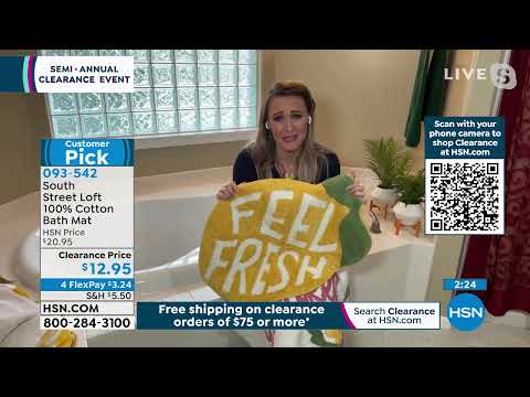 South Street Loft Get Naked 100% Cotton Bath Mat