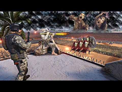 6,000,000 INFECTED ZOMBIES ATTACK THE SPECIAL FORCES PATROL - Epic Battle Simulator 2 - UEBS 2