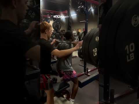 14-Year-Old Football Player SQUATS 245LBS | D1 Grind Starts Now 💪🏾 #shorts #gymgrind #squats