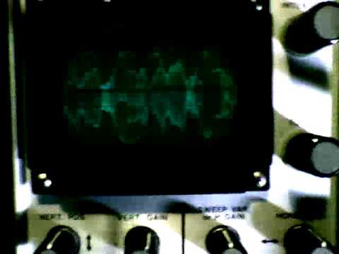 ham radio with oscilloscope connected