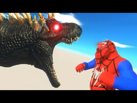 VENOM GORO DEATH RUN vs SPIDERMAN GORO vs Dinosaur  Animal Revolt Battle Simulator