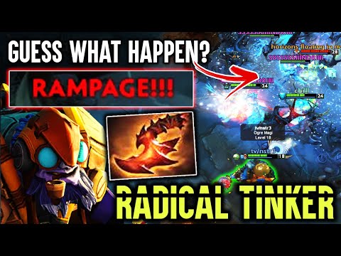 He Dived Into 5 Man And Guess What Happened!! - Radical Tinker WTF Rampage!! Dota 2