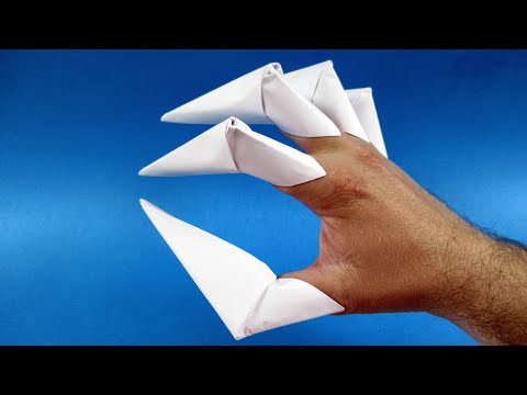 How to make claws out of paper step by step