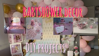 #diybabyshower #girlytheme  DIY BABYSHOWER SETUP || dollar tree crafts