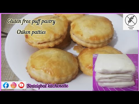 Glutenfree puff pastry Recipe by Bint e Iqbal Kitchenette |Glutenfree chicken patties Recipe