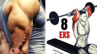 8 TRICEPS WORKOUT WITH BARBELL ONLY/  meilleurs exs musculation triceps