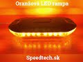 Mini LED rampa - oranžová / 40x LED / 10-30V / ECE R65, R10 / magnet (247x165x45mm) - Video Youtube