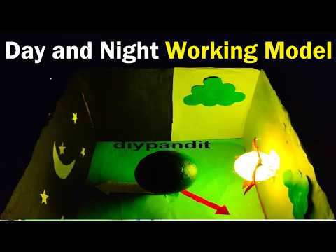 day and night working model 3d for science project exhibition innovative and new ideas DIY pandit