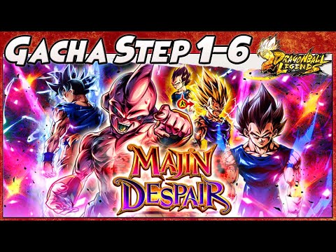 GACHA STEP 1-6 "NEW LF" KID BUU & New VEGETA 🔥 Ada GOKU UI LF 😘 - DragonBall Legends