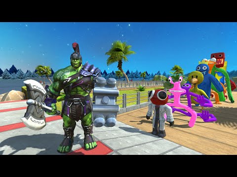 Hulk Warrior vs Boxy Boo OASIS DEATH RUN - Animal Revolt Battle Simulator