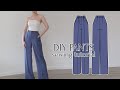 DIY Straight Leg High Waisted Pants Sewing Pattern By Dressmaking Amóre