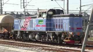 preview picture of video 'Green Cargo Rc4 1141 and T44 270 shunting at Södertälje Hamn, Sweden'