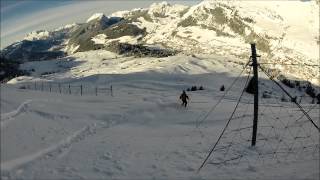 preview picture of video 'Une journée enneigée avec les pisteurs du Grand Bornand. 06.02.2014.'