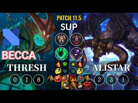 DRX Becca Thresh vs Alistar Sup - KR Patch 11.5