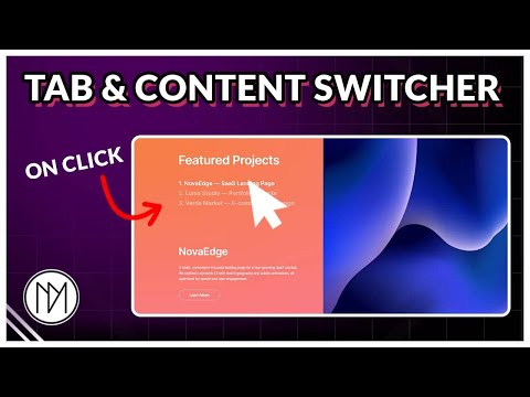 Animated Tab and Content Switcher - Elementor and JS Tutorial