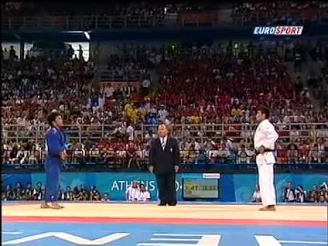 Judo Olympia Athen 2004 Khashbaatar Tsagaanbaata vs Kenji Uematsu