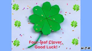 🍀 Easy Four-leaf Clover Craft Tutorial for Saint Patrick's Day