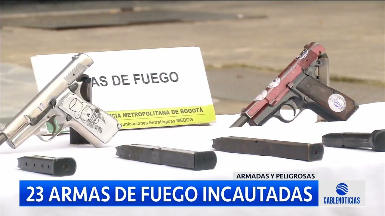 Capturan mujeres con 23 armas de fuego y explosivos