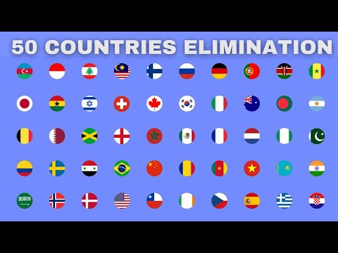 50 Countries Marble Elimination Race: Last Country Standing