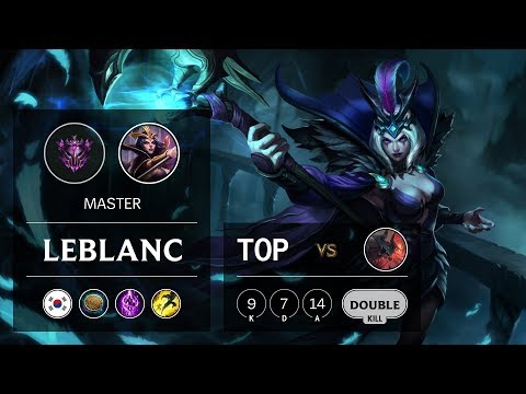 LeBlanc Top vs Aatrox - KR Master Patch 9.13