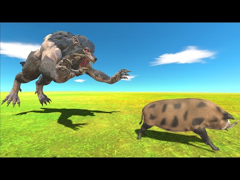 ( Wild Boar Challenge ) Different Size Werewolves - Animal Revolt Battle Simulator