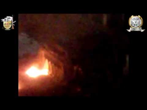 تدمير دبابة لقوات النظام على طريق مشفى تشرين العسكري في مدينة دمشق من قبل كتيبة دمشق عاصمة الأمويين وكتيبة راية الإسلام