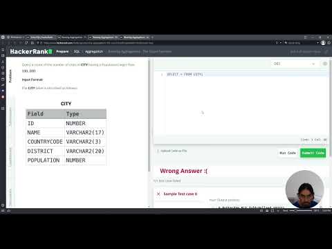 Revising Aggregations The Count Function Hackerrank Sql Solution