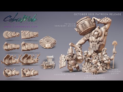 Cobramode 3D Printable Miniatures - October 2025 Patreon Release