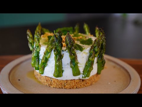 Savory Asparagus and Goat Cheese Cheesecake