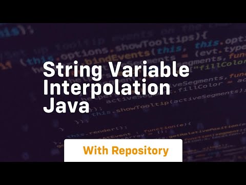 String Variable Interpolation Java