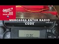 AUDIO 10 MERCEDES enter radio code