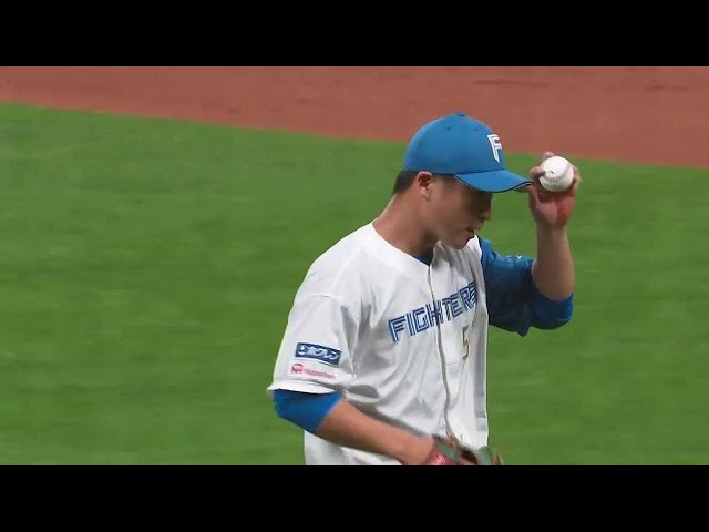 【9回表】最後はピッチャーライナー!! ファイターズ・長谷川威展が粘りの好リリーフ!!  2023年6月1日 北海道日本ハムファイターズ 対 東京ヤクルトスワローズ