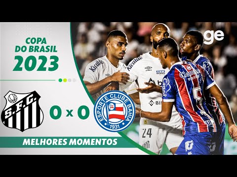 Gols e lances de Santos x Bahia