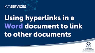 Teams - Using hyperlinks in a Word document to link to other documents in your Class Team