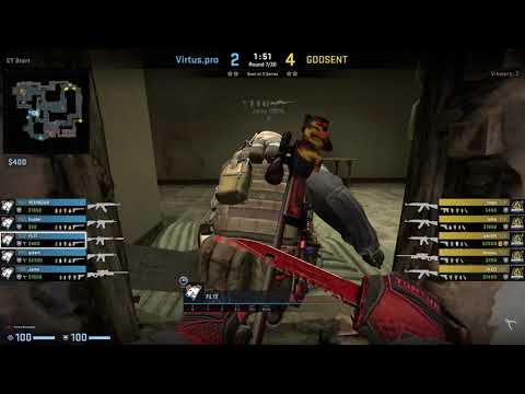 CS:GO POV Demo Virtus.Pro FL1T (28/19) vs GODSENT (de_mirage)
