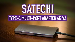 Satechi Aluminum Type-C Slim Multi-Port Adapter 4K V2 Gold (ST-SCMA2G) - відео 1