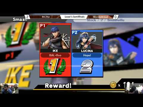 CB18 Singles  - BAL|Ryo (Ike, Corrin) Vs. WonderBread (Lucina) SSB4 Losers Semifinals