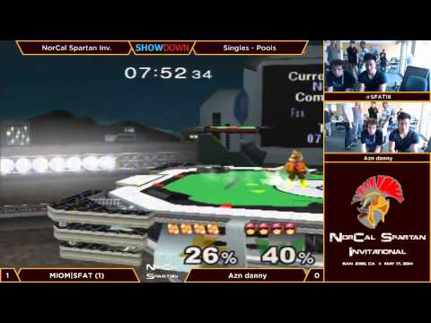 NorCal Spartan Invitational 2014 - Pools: Round Robin - MIOM|SFAT (Fox) vs Azn danny (Marth)