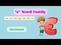 E Word Family Worksheet Primer
