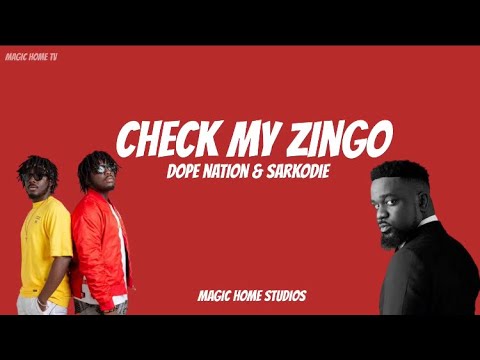 DopeNation Check My Zingo Remix (ft Sarkodie) (lyrics video)