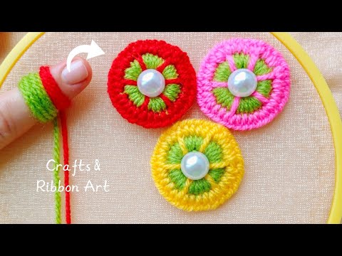 💖🌟 Super Easy Woolen Flower Making Trick with Finger - You will Love It - DIY Amazing Woolen Flowers