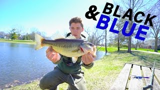 Black and Blue Lure Fishing Challenge