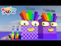 Numberblocks Comparison 7 70 700 7000 70 000 To 7 000 000 Standing Tall Number Patterns