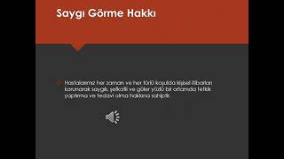 HASTA HAKLARI