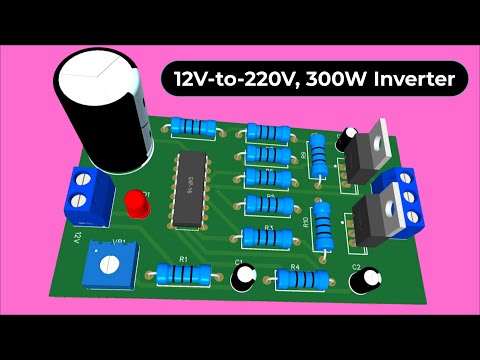 DIY 12V to 220V, 300W PWM Inverter using IC SG3525