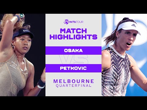 Теннис Naomi Osaka vs. Andrea Petkovic | 2022 Melbourne Summer Set | WTA Match Highlights